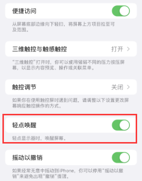 浈江苹果授权维修站分享iPhone轻点无法唤醒怎么办 